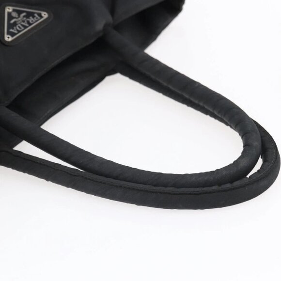 PRADA Tote Bag Nylon Black Silver Auth bs30068 - Picture 8 of 16